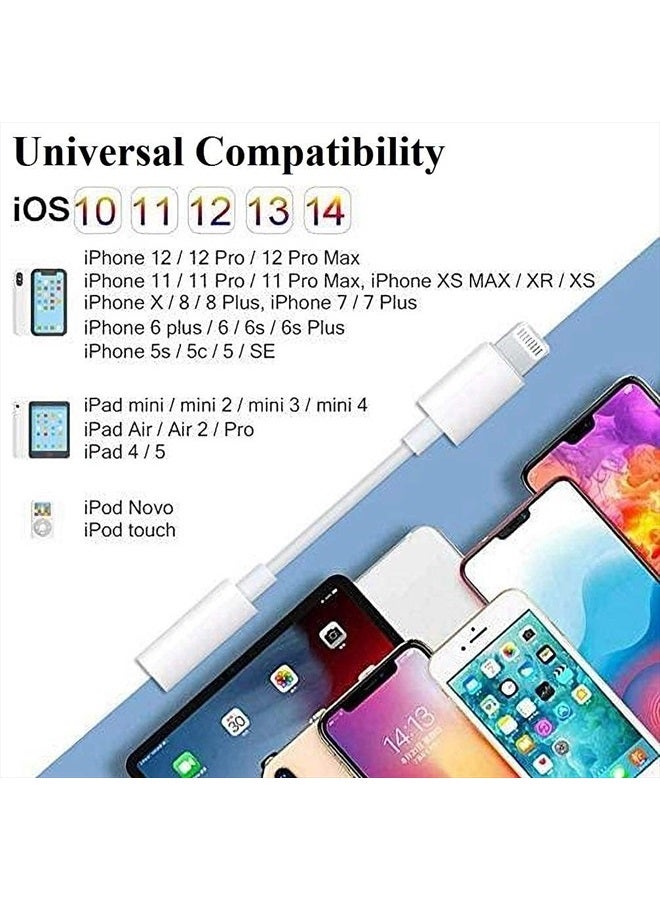 esbeecables Lightning to 3.5 mm Headphone Jack Adapter, [Apple MFi Certified] 3 Pack iPhone 3.5mm Headphones/Earphones Jack Aux Audio Dongle Adapter Compatible for iPhone 14 13 12 11 XS XR X 8 7, Support All iOS - Image 4