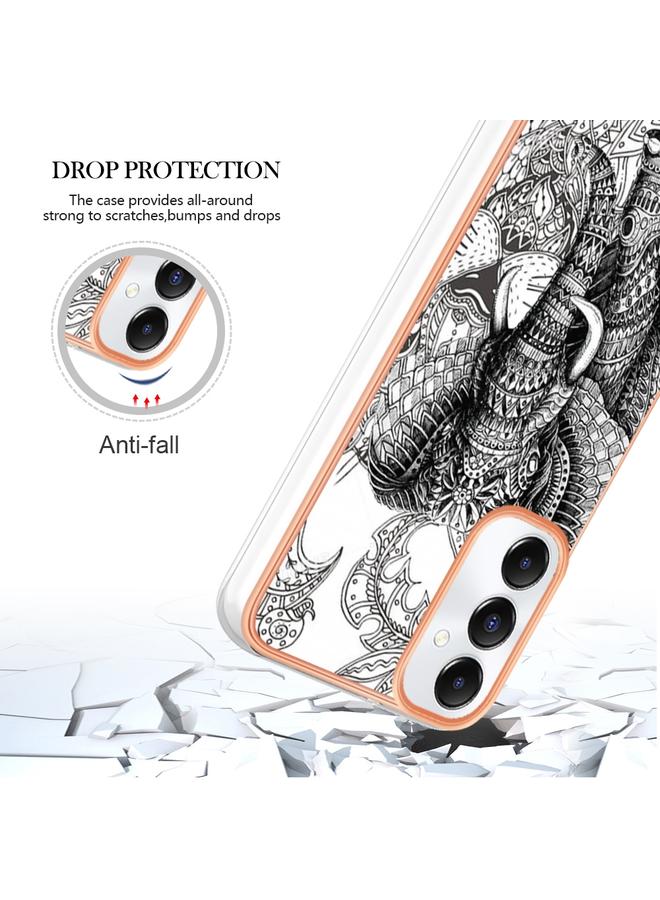 اس-توب جراب لهاتف Samsung Galaxy A05s، جراب IMD مزدوج الجوانب من الرخام المطلي بالكهرباء - Image 4