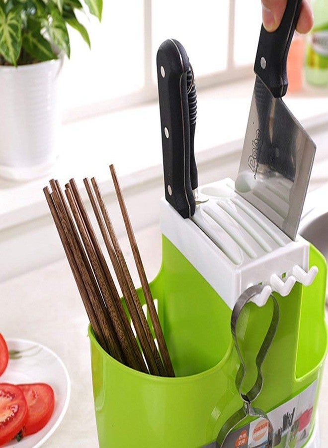 WOLTAX 3 in 1 Multi Functional Kitchen Stand || Draining Basket for Kitchen Cutlery Storage Box Cutlery Holder Rack - Image 5