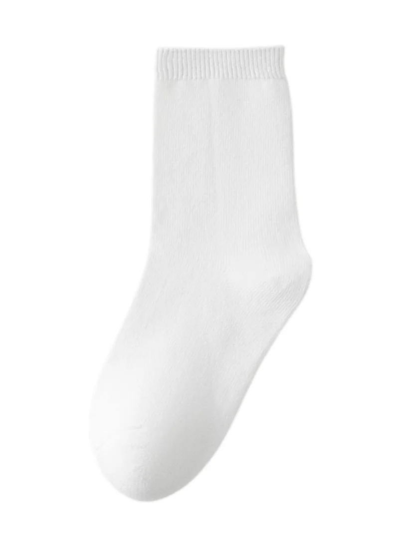 بيداني Essential White Cotton School Socks (5-Pack)Long