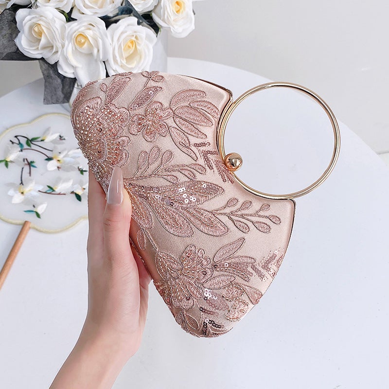 New Beaded Hand Bag New Chinese Cheongsam Bag Dinner Hand Bag Bridal Bag Shoulder Crossbody Bag Banquet Women'S Bag - Image 1