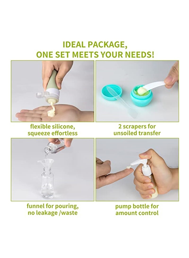 Travel Bottles Set TSA Approved Silicone-Squeezable Travel Containers for Toiletries Leak-Proof Refillable Travel Accessories for Shoo Conditioner Lotion Body Wash 2oz+3oz Set of 5 - Image 3