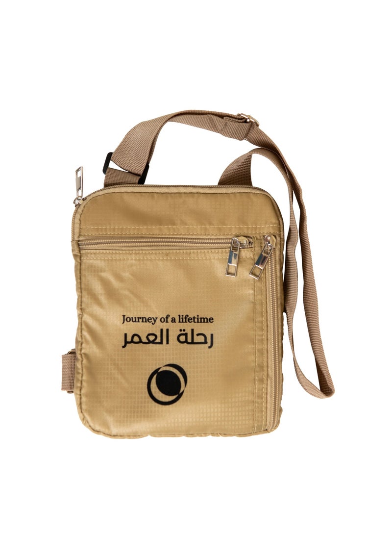 Hilalful HilalFul Hajj & Umrah Chest Bag | Crossbody Belt | For Men, Women, Unisex | For Comfort Travel | Adjustable Polyester Strap | Nylon Bag | Breathable Mesh | Water Resistant - Image 1