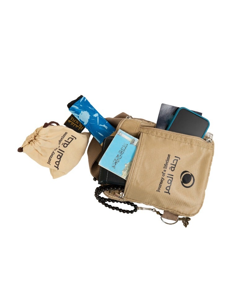 Hilalful HilalFul Hajj & Umrah Chest Bag | Crossbody Belt | For Men, Women, Unisex | For Comfort Travel | Adjustable Polyester Strap | Nylon Bag | Breathable Mesh | Water Resistant - Image 4
