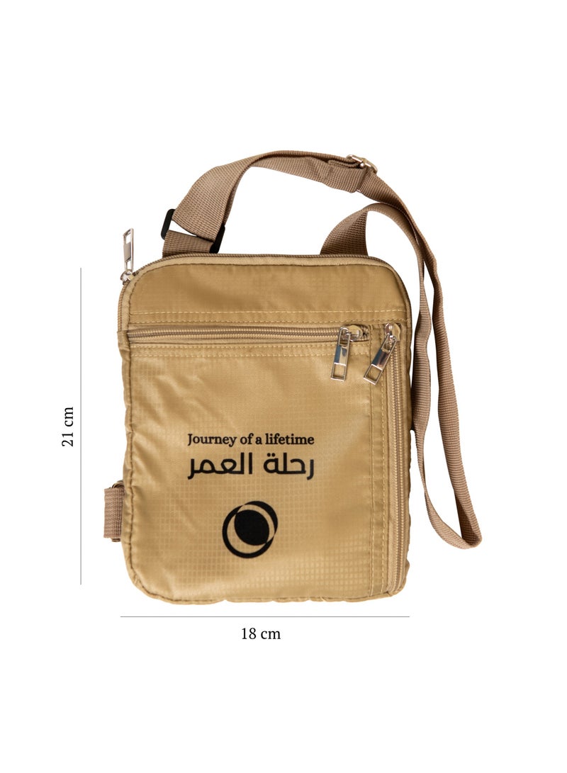 Hilalful HilalFul Hajj & Umrah Chest Bag | Crossbody Belt | For Men, Women, Unisex | For Comfort Travel | Adjustable Polyester Strap | Nylon Bag | Breathable Mesh | Water Resistant - Image 2