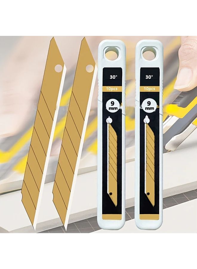 10PCS 30 Degree Utility Knife Blades High Strength Steel Box Cutter Craft Tool - Image 4