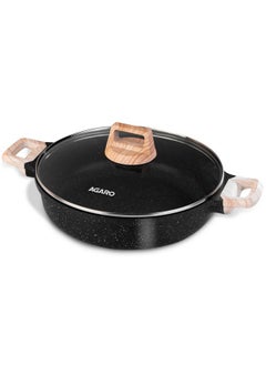 AGARO Imperial Granite Non Stick Kadai with Glass Lid, 2.8L / 24cm, Kadai,Deep Frying Pan, Biryani Pot, Cast Aluminium Body, Gas & Induction Compatible, Dark Grey. - pzsku/ZD95BE3D1FBD19870A604Z/45/_/1740118248/d77e3a04-3183-43b2-8366-ceb8a8757c8b