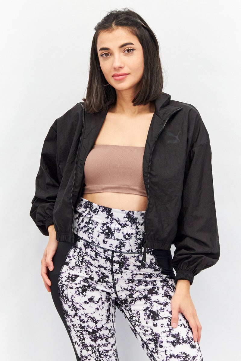 PUMA Women Sportswear Fit Brand Logo Jacket, Black  - Image 1