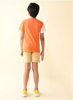 LILPICKS Color Bock T-shirt and Printed Shorts Set by Styli  - Image 4