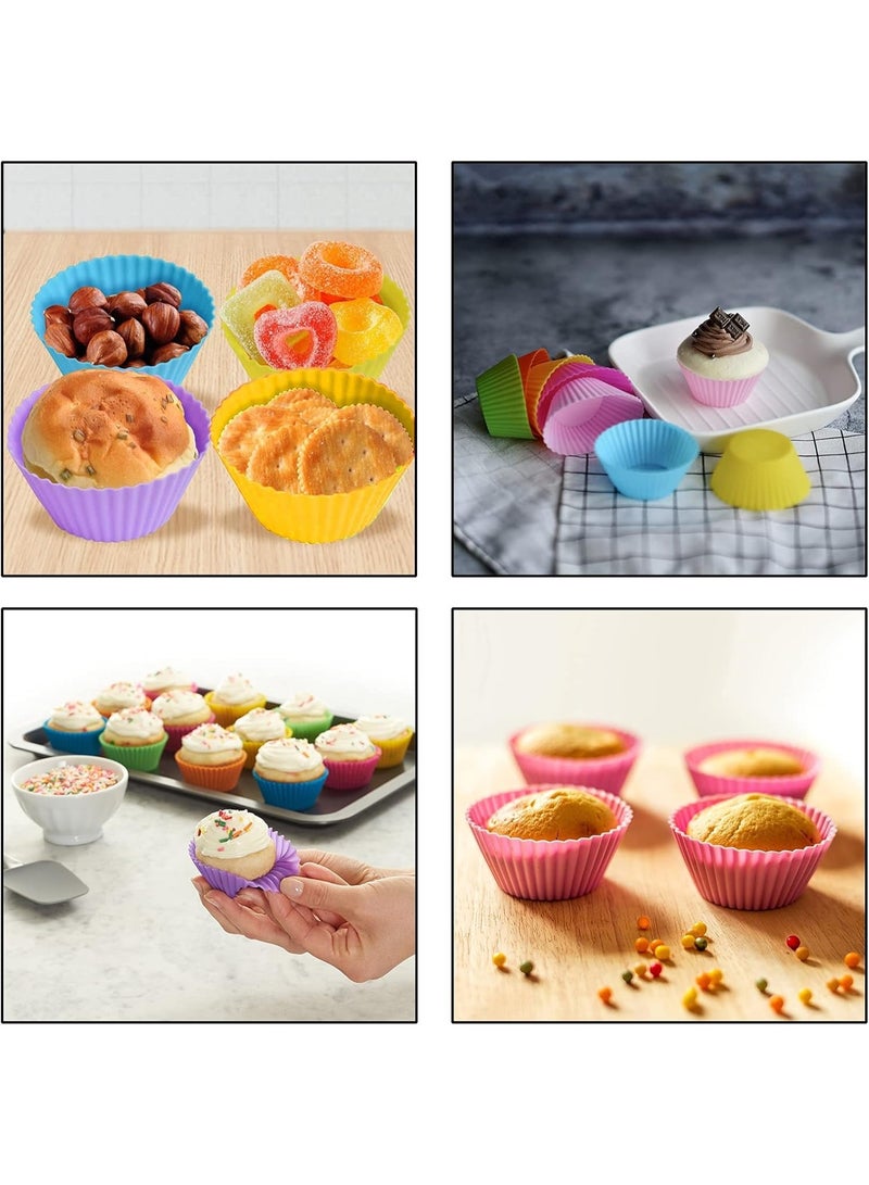 Cupcake Molds, Reusable Silicone Baking Cups, 6 Pcs Silicone Muffin Pans - Image 3