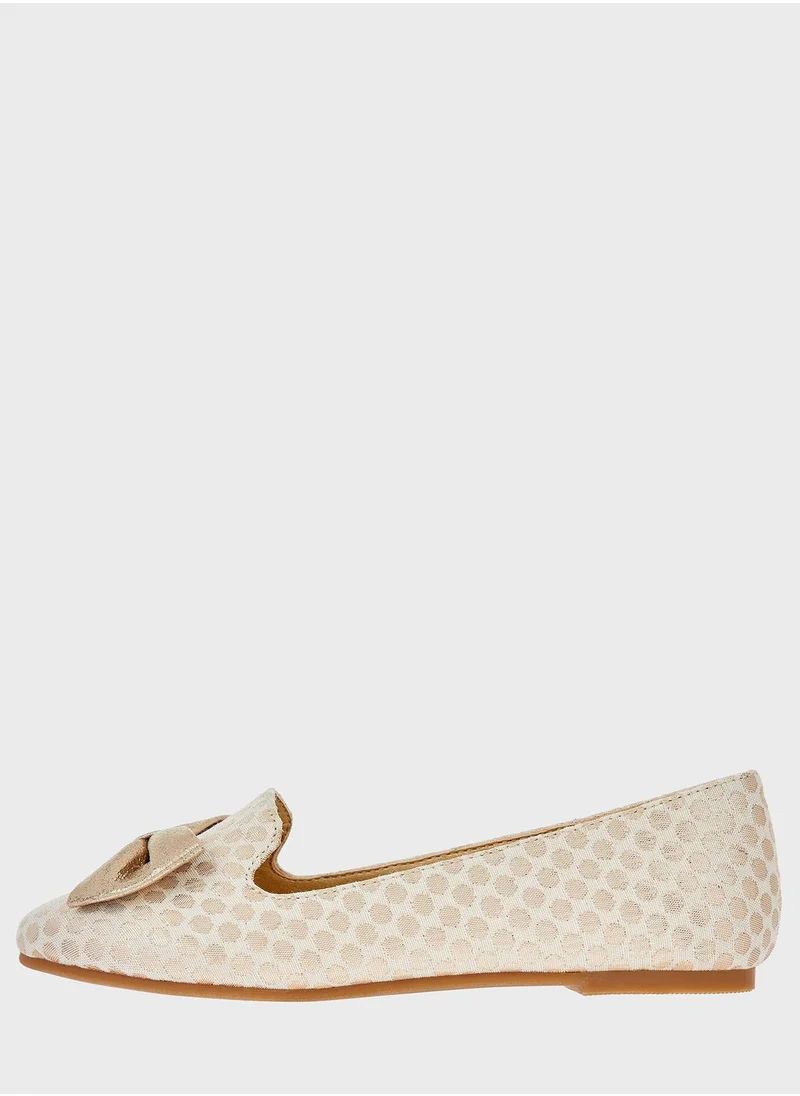 مونسون Kids Jacquard Bow Slip On