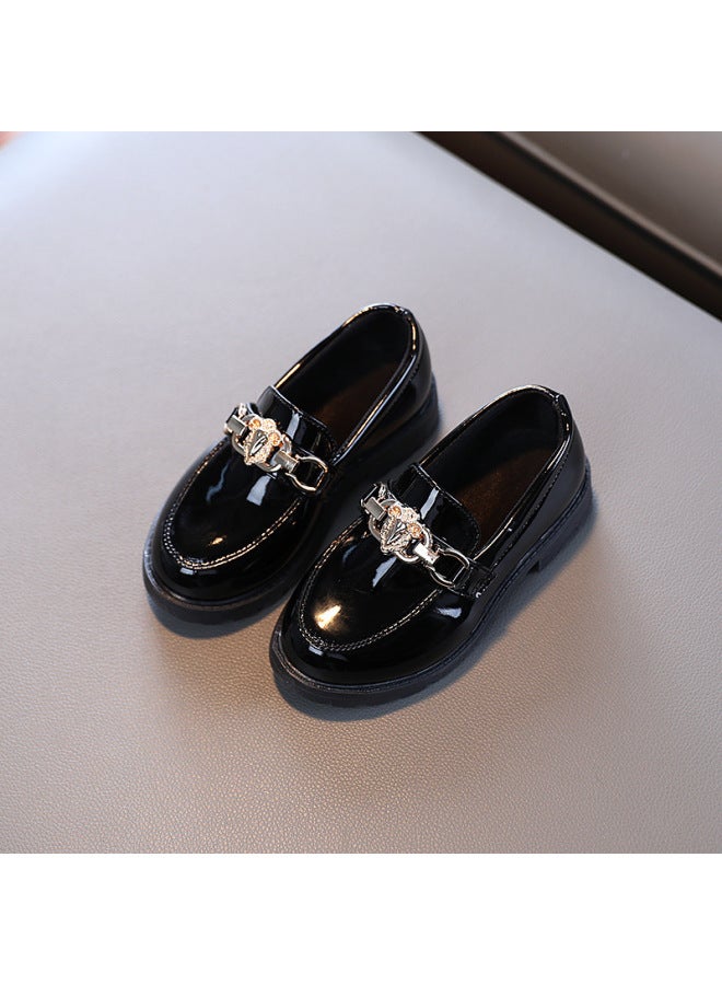 Spring New Boys And Girls Single Shoes Girls Small Leather Shoes Soft Sole Princess Shoes British Style Student Performance Shoes