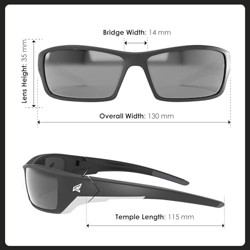 EDGE Reclus ANSI-Rated Safety Glasses - Black Frame/Anti-Reflective Lenses - Image 5