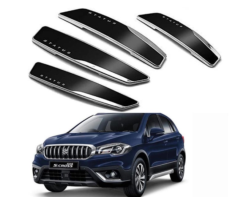 Auto E-Shopping Status Car Door Guard Edge Protector Black Color for SCross Set of 4 Pieces - Image 1