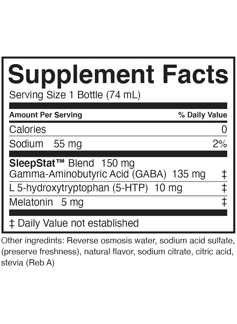 Dream Water Sleep Shot Original GABA, Melatonin, 5-HTP, Snoozeberry, 12 Count each 2.5 fl.oz - Image 2