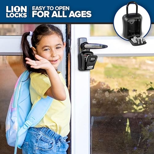 Lion Locks Key Lock Box for Keys with Code (24 Pack) 4 Digit Combination Lockbox for Keys Outdoor, Portable, Waterproof, Realtor Lock Box, Black - Image 5