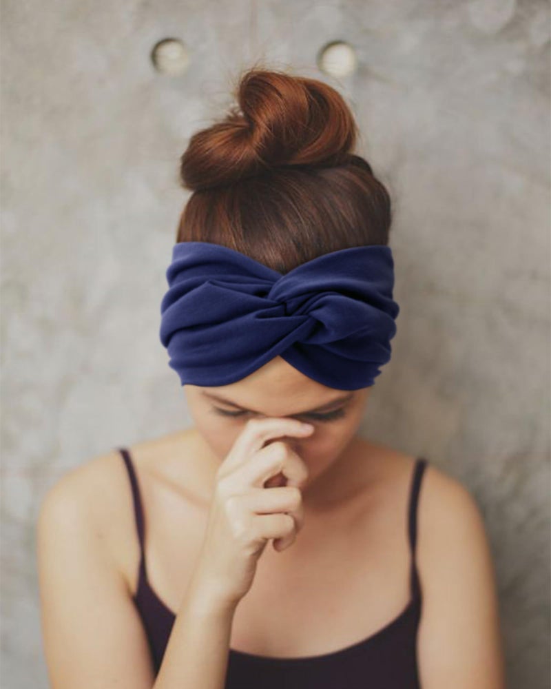 AQOKKA Extra Wide Headbands for Women Large Turban Headband Non Slip Boho Elastic Hairband Hair Twisted Knot Head Bands Accessories - Image 4