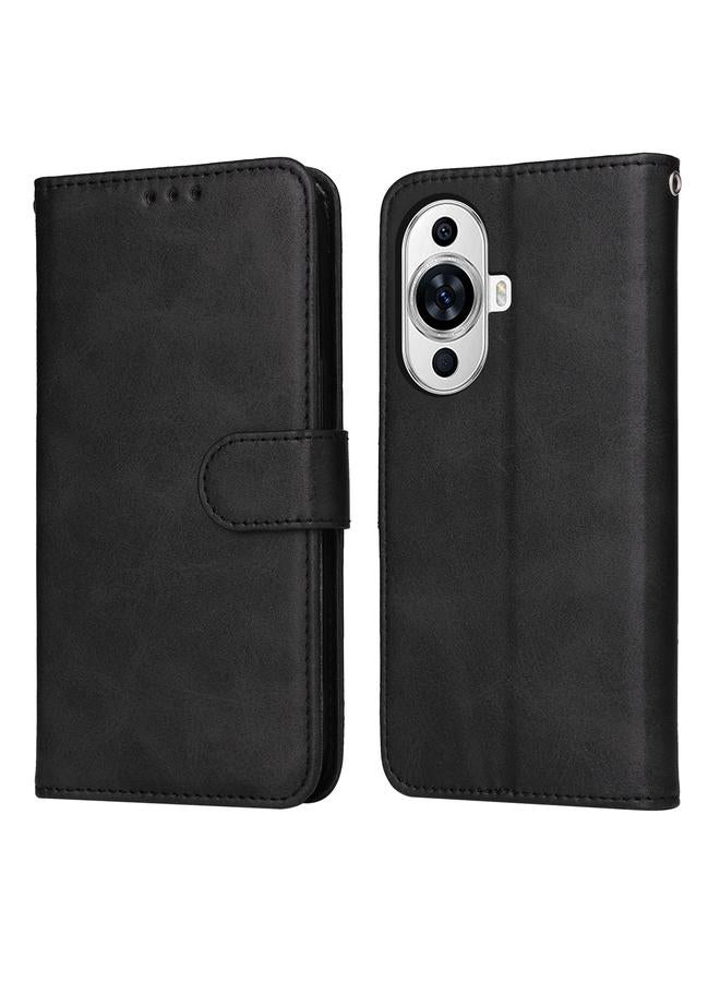 اس-توب جراب لهاتف Huawei nova 11 Pro، جراب هاتف كلاسيكي من جلد العجل قابل للطي - Image 1