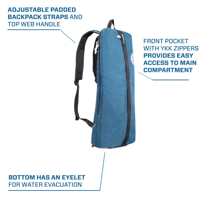 SCUBAPRO Sport 10 Dive Bag with Backpack Straps and Top Handle for Scuba Diving Gear, Denim Blue Color Fabric - Image 5