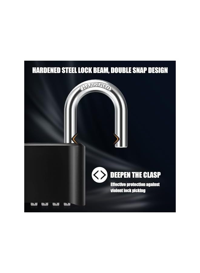 PROMASS PROMASS Outdoor Combination Padlock, Weatherproof Resettable Combination Padlock for Sheds Fence, Locker, Home, School, Garage, Garden, Gate Hasps  - Image 5