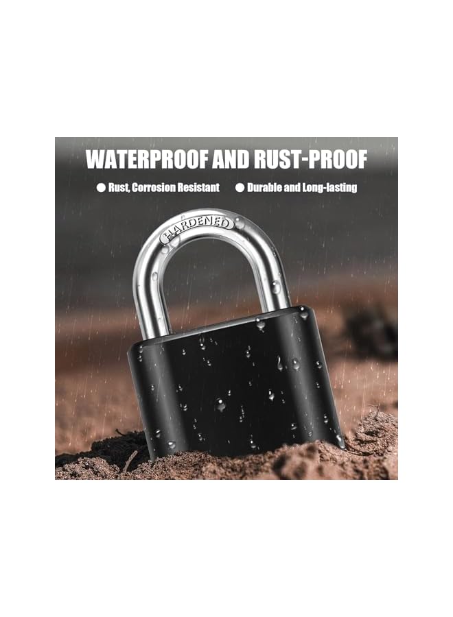 PROMASS PROMASS Outdoor Combination Padlock, Weatherproof Resettable Combination Padlock for Sheds Fence, Locker, Home, School, Garage, Garden, Gate Hasps  - Image 4