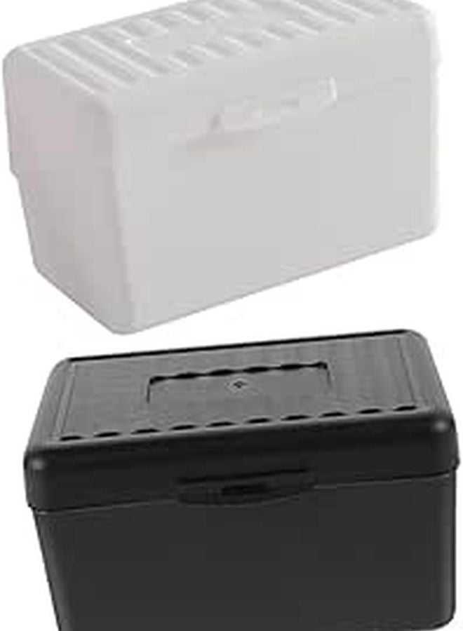 2 Piece Office Card Holder Storage Case Multi Function Box Easy Clean Space Saving - Image 1