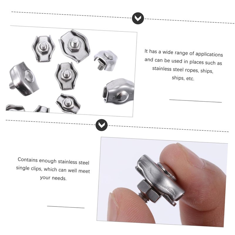 Unomor 36pcs Wire Rope Clip Single Bolt Cable Clamp for Secure Fastening Material for and Organization - Image 4
