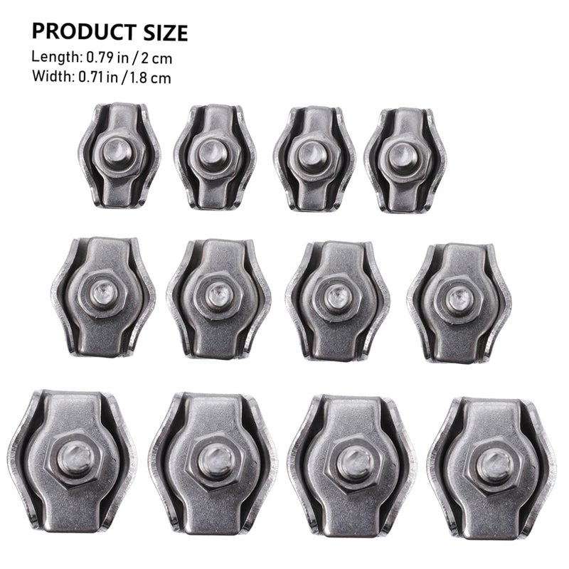 Unomor 36pcs Wire Rope Clip Single Bolt Cable Clamp for Secure Fastening Material for and Organization - Image 5
