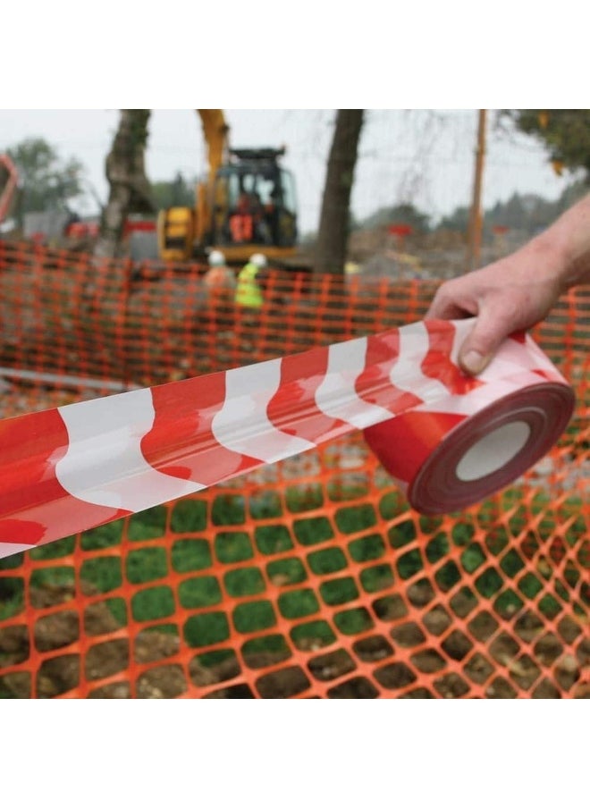 Royal Apex 3ÂX45 Meter Red And White Barricade Caution Hazard Warning Safety Stripe Tape Non-Adhesive For Danger/Hazardous Areas. (Pack Of 5)  - Image 5