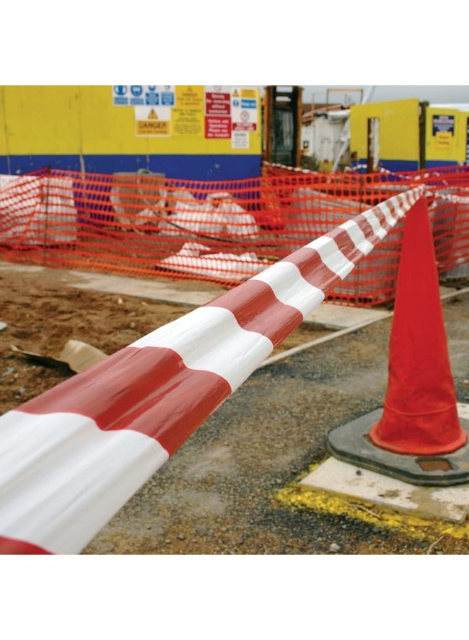 3ÂX45 Meter Red And White Barricade Caution Hazard Warning Safety Stripe Tape Non-Adhesive For Danger/Hazardous Areas. (Pack Of 5)