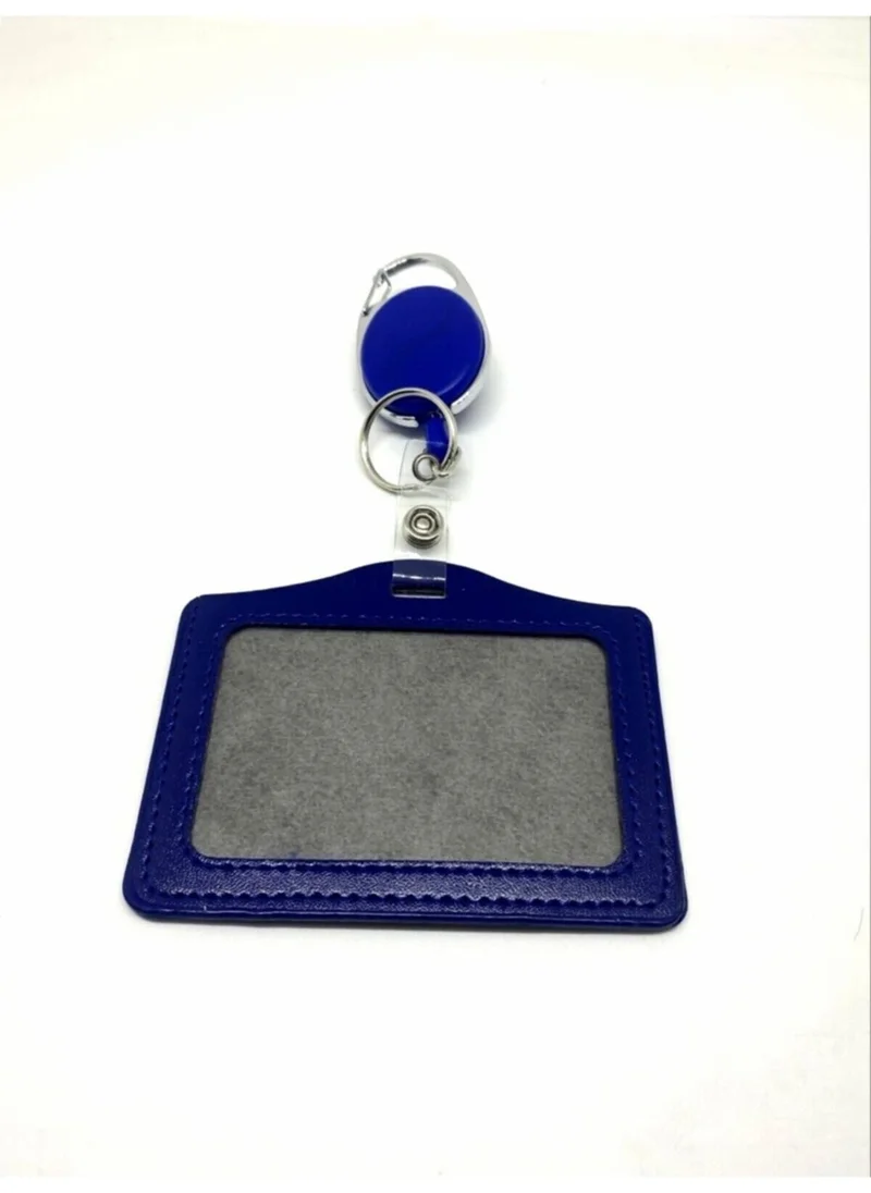 ماريماري Yoyolu Retractable Name Badge Holder and Card Holder Navy Blue Card Blue Yoyolu