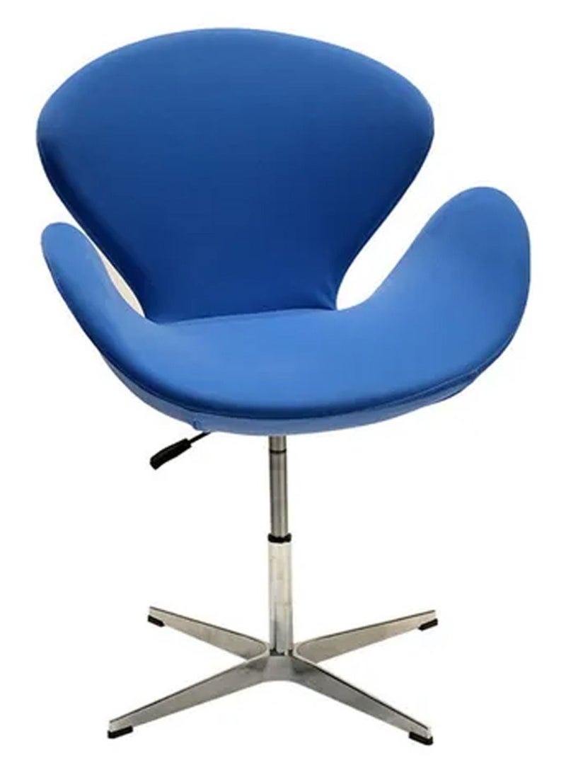 HUIMEI كرسي Huimei L010-B Swan / كرسي منطقة الاستقبال باللون الأزرق  - Image 1