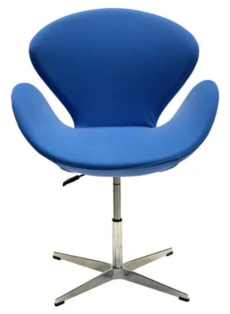 HUIMEI كرسي Huimei L010-B Swan / كرسي منطقة الاستقبال باللون الأزرق  - Image 2