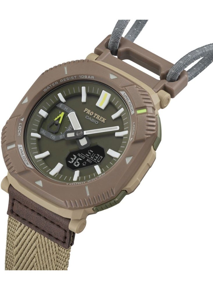 كاسيو ساعة برو تريك الرياضية للرجال تعمل بالطاقة الشمسية وبلوتوث PRJ-B001B-5DR - Image 3