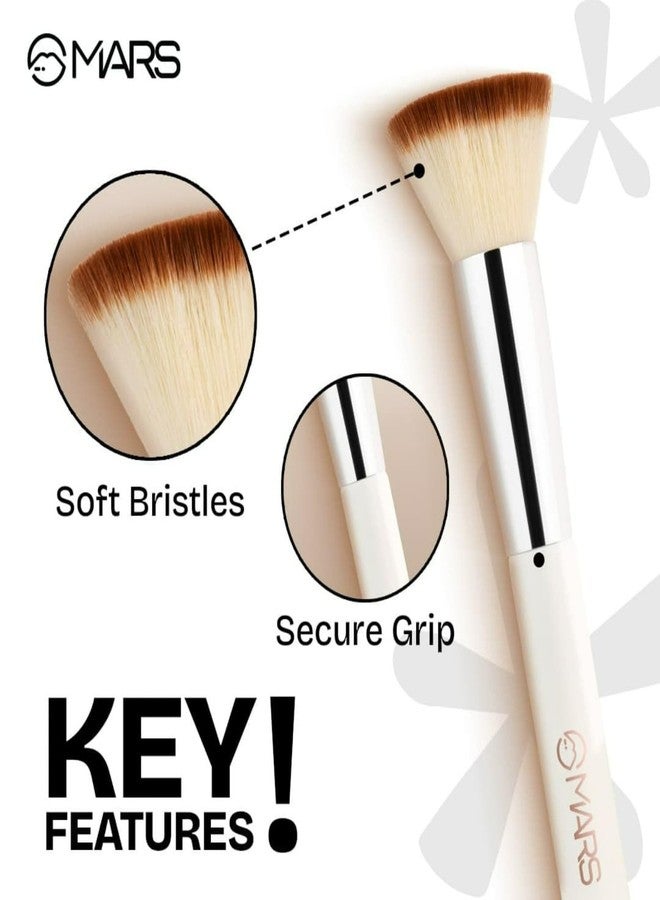 MARS Penta Perfect Set of 5 Makeup Brush Set with Holder | Long-Lasting Soft & Synthetic Bristles | Versatile Use | Precise Application for Face, Eyes & Brows (WHITE) - Image 5