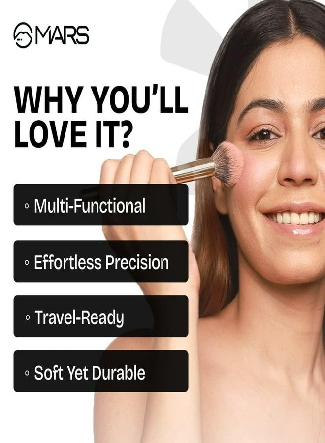 MARS Penta Perfect Set of 5 Makeup Brush Set with Holder | Long-Lasting Soft & Synthetic Bristles | Versatile Use | Precise Application for Face, Eyes & Brows (WHITE) - Image 4