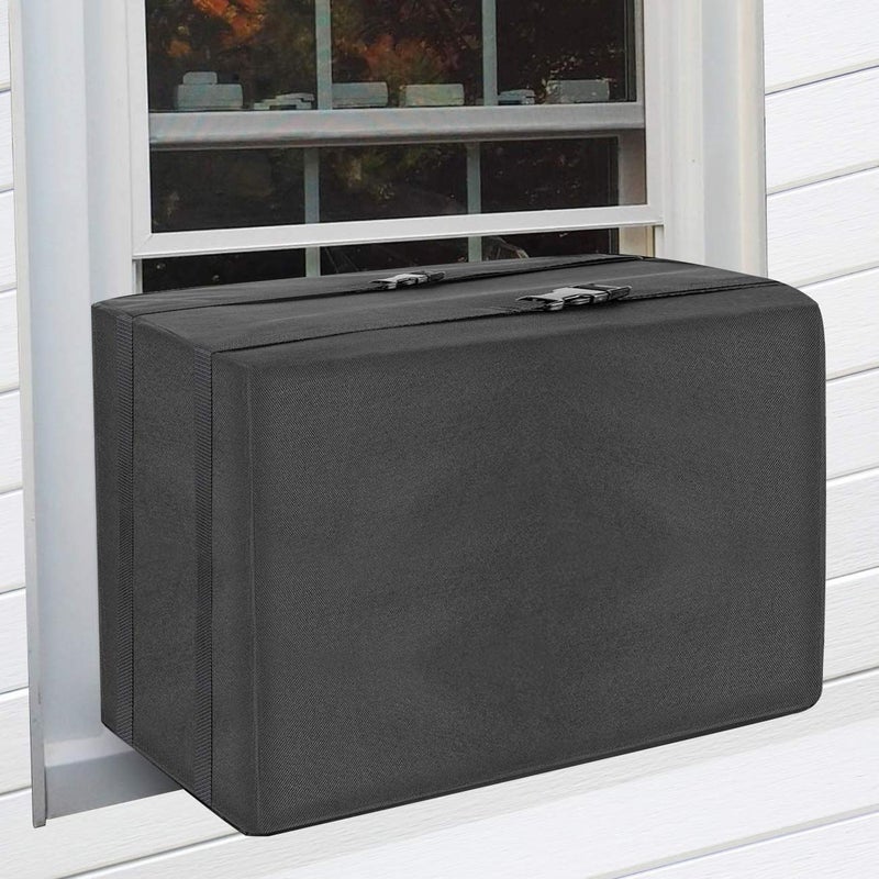 Aozzy Air Conditioner Covers for Window Units Ac Cover for Outside Unit Winter Outdoor Heavy Duty Waterproof Insulation Defender with Adjustable Straps 17 W x 12 D x 13 H Inches