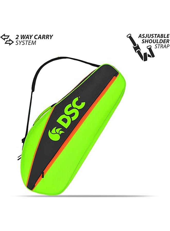 DSC Badminton Kit Bag | Size: Large | Material: Polyester | For Men & Boys | One main compartment | Designed to hold 6 racquets | Various divisions for extra grip, strings, and accessories | Adjustable Shoulder Straps - Image 3