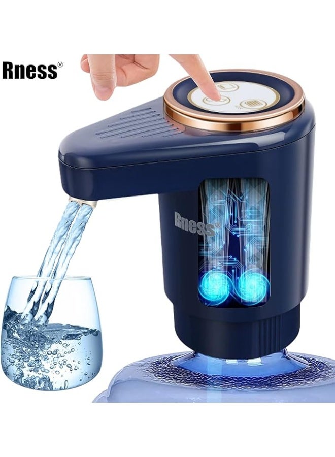 رنيس مضخة موزع مياه كهربائية من رنيس، مضخات مزدوجة قوة حصانية، منافذ مياه مزدوجة، واجهة شحن من النوع سي، ترسان أوتوماتيكيان، شحن USB سي، للمكتب والمنزل والمطبخ لون أزرق Ocean - Image 4