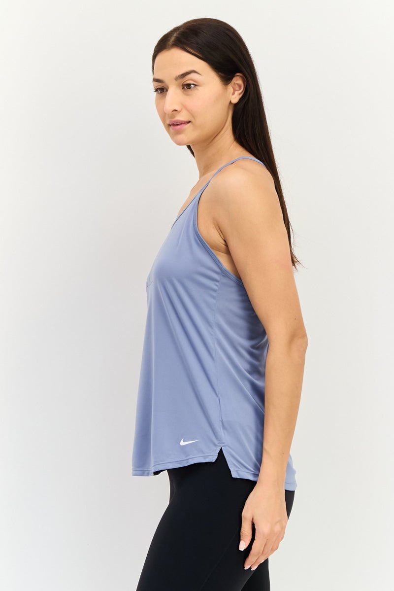 Nike Women Dri Fit Sleeveless Training Tank Top, Slate Blue - Image 4