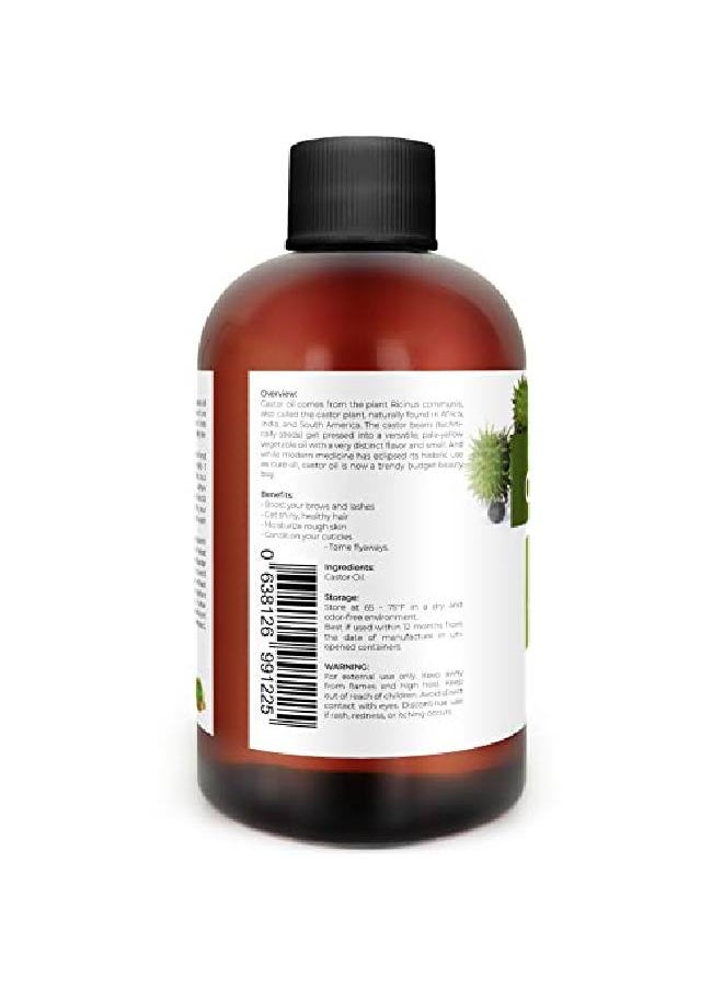 velona - USDA Certified Organic Castor Oil 4 oz (With Dropper) | For Hair Boost Eyelashes Eyebrows | Cold pressed l Oil USP Grade | Hexane Free Lash Growth Serum Caster Oil Cap Kit - Image 1