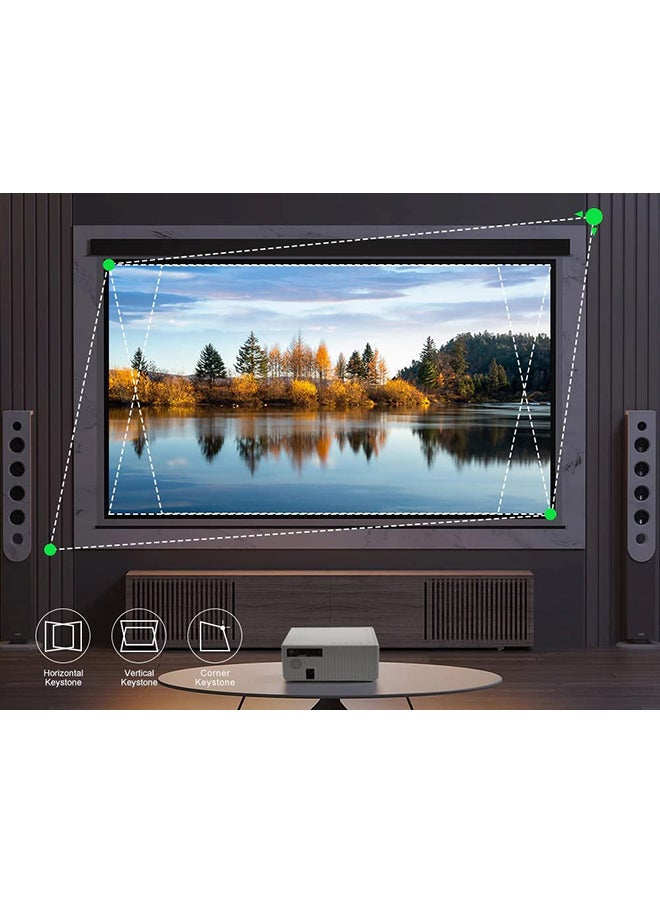 Generic - 2K Ultra HD Projector Native 2560x1440p Ultra HD 500 ANSI Lumen Android 11.0 Built in Apps WiFi Display Mini Projector for Home Theater Indoor & Outdoor - Image 1