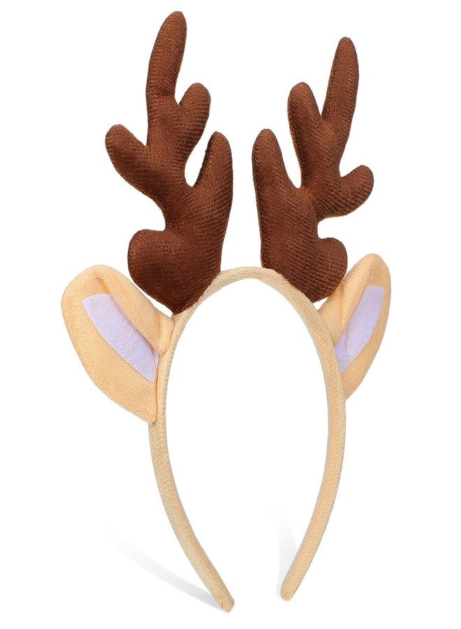 أموسفون طوق شعر الرنة من Amosfun، عصابة رأس على شكل قرن الغزال لعيد الميلاد، غطاء رأس لحفلات الهالوين وعيد الميلاد، زي تنكري، لوازم الحفلات - Image 1