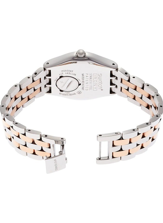 سواتش ساعة يد من ستانلس ستيل عقارب ومقابض YLS454G - Image 2