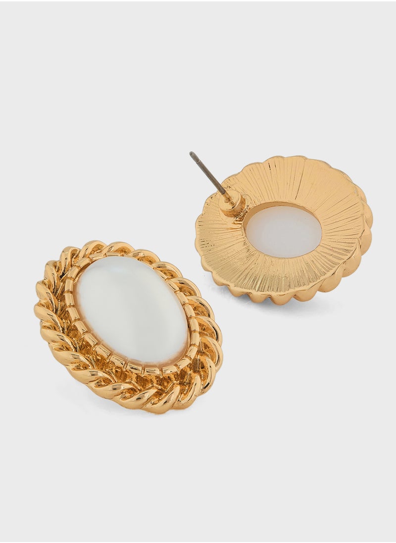 ELLA - Pearl Stud Earrings - Image 1