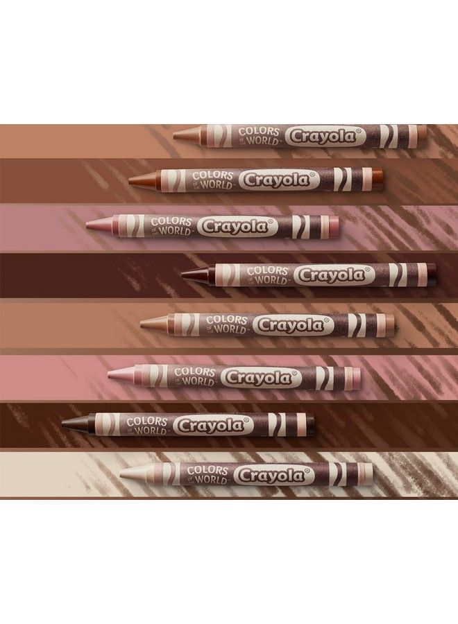 Crayola Colours Of The World Wax Colouring Crayons Assorted Colours (Pack Of 24) ; Colours That Represent Skin Tones From Around The World ; Ideal For Kids Aged 3+ - Image 4