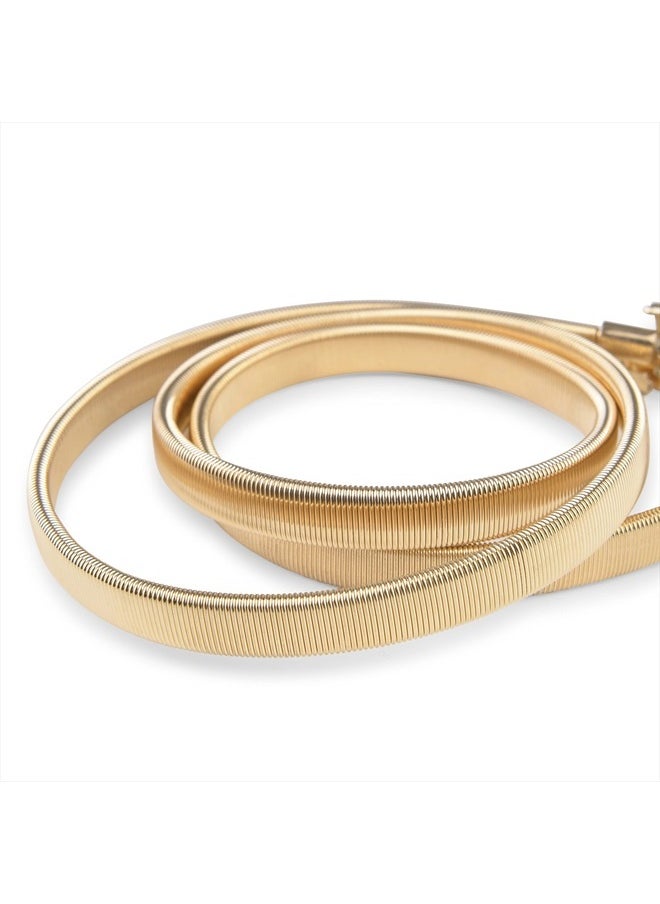 BlackButterfly Metallic Elastic Stretchy Chain Belt (Gold/Rhinestone, US 10-12)  - Image 4