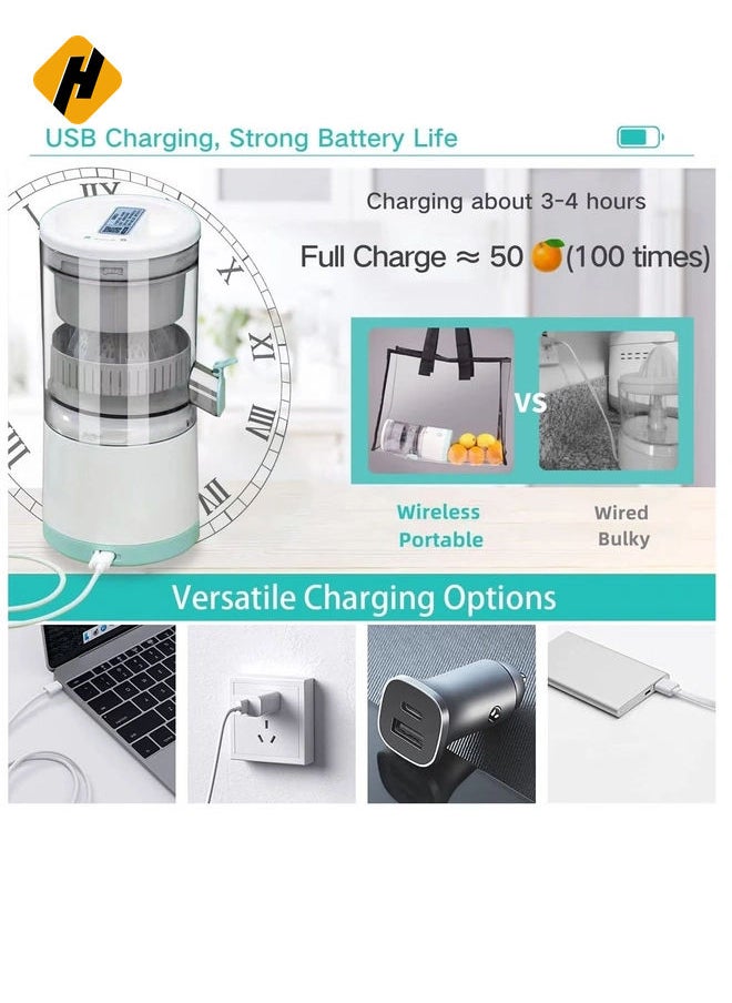 Portable Electric Citrus Juicer, Automatic Household Electric Juicer, Portable Rechargeable Juicer, Orange Juice Squeezer, Rechargeable Juicer Machine with USB, for Orange, Lemon, Grapefruit - pzsku/ZD95D365746A9FE20BD25Z/45/_/1734017054/b0db13e9-1f78-410d-bfe7-e1abeb96d9dd