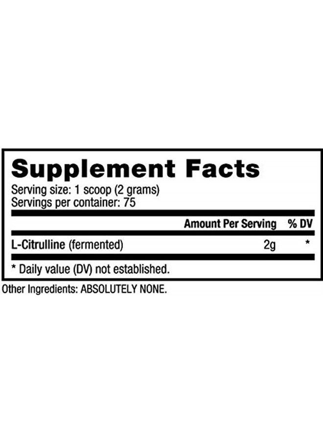 NutraBio L-Citrulline Powder, Nitric Oxide Booster – 150 Grams  - Image 2