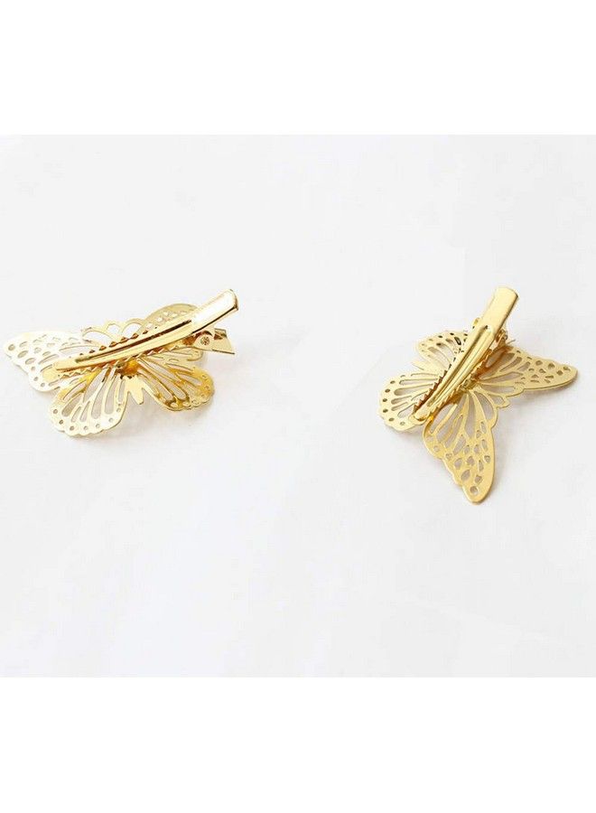OBTANIM Butterfly Hair Clips 12 Pcs Cute Metal Butterfly Hair Claw Pins Barrettes Accessories For Girls And Women (Gold) - Image 5